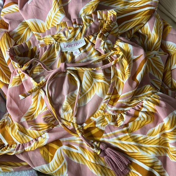 BOEMO MULTI-COLOR MAXI DRESS SIZE XL NWT - Picture 8 of 9